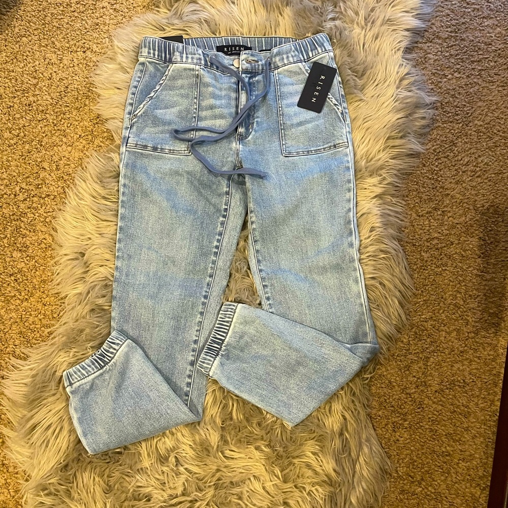 Risen jean joggers